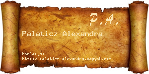 Palaticz Alexandra névjegykártya
